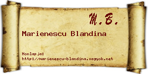 Marienescu Blandina névjegykártya